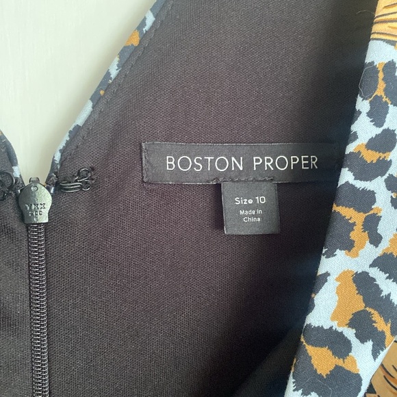 Boston Proper Scroll Animal Print Sheath Dress NWT (L10) - Picture 4 of 6